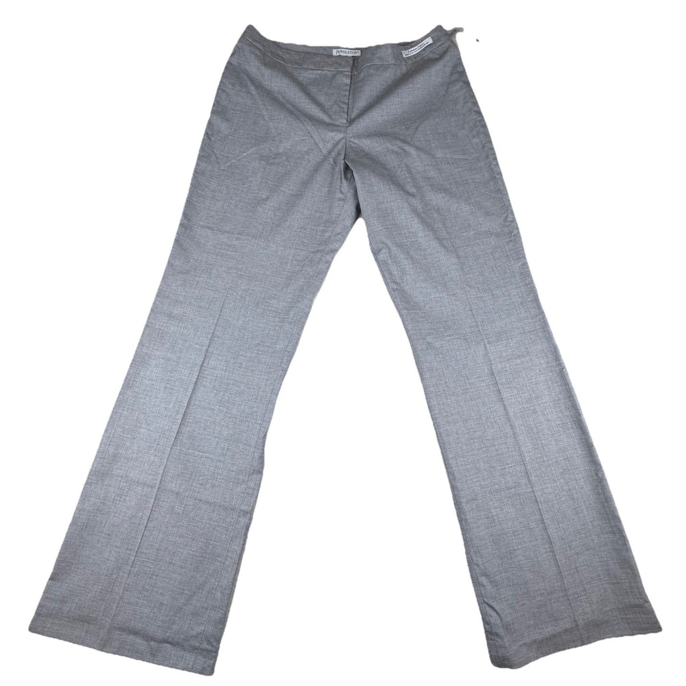 NWT Pendleton Wool Blend/Spandex Straight Pants Women's Size 14‎ Gray Lined $158